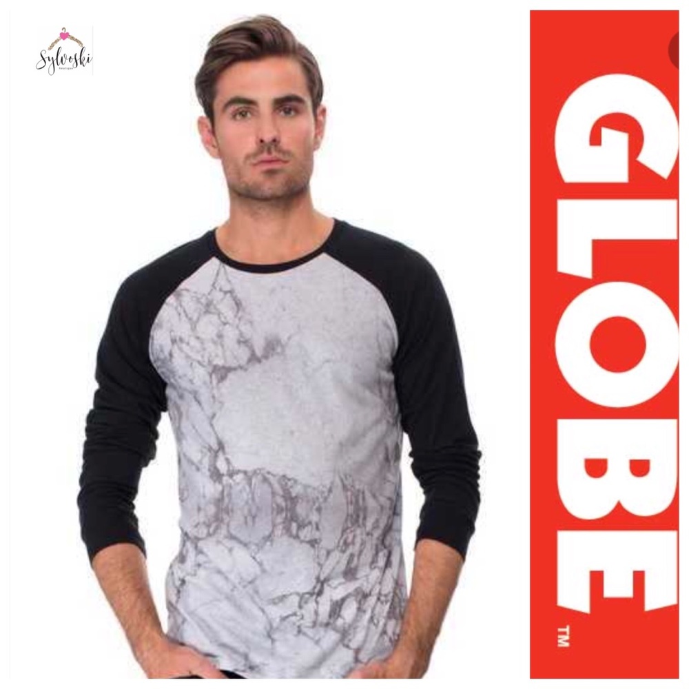 🆕 GLOBE WHITE MARBLE MOONSHINE LONG SLEEVE TEE